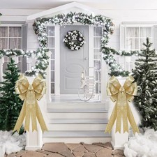 Christmas Bow Decoration Perfect For Seasonal Decoration Rich Color And Texture