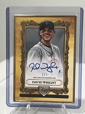 David Wright 2025 Topps Gilded Collection Gallery of Gold Auto Platinum 1/1