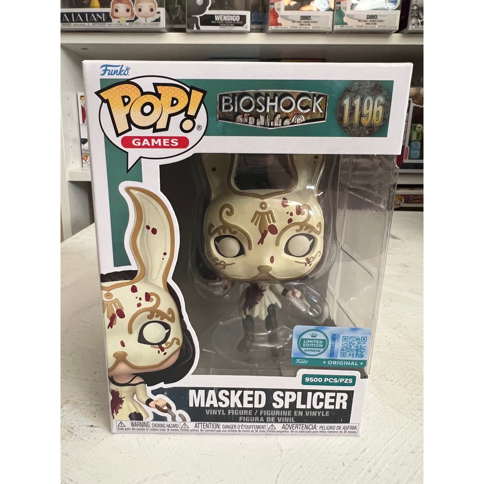 NEW IN HAND SUPREME LE EXC Masked Splicer Bioshock Funko Pop #1196 Video Games