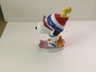 Vintage Snoopy Woodstock Snow Skiing Ceramic Figurine By Flambro — photo 1