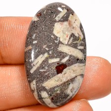 Natural Chinese Writing Jasper Oval Cabochon Gemstone 35 Ct. 32X18X6 mm A-36958