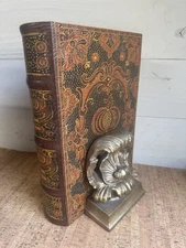 Vintage Rococo Baroque Style Bookends 6 1/2 Resin BOOK NOT INCLUDED