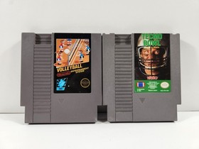 Nintendo NES Game Lot Volleyball 5 Screw Tecmo Bowl Double Dribble Golf Tested