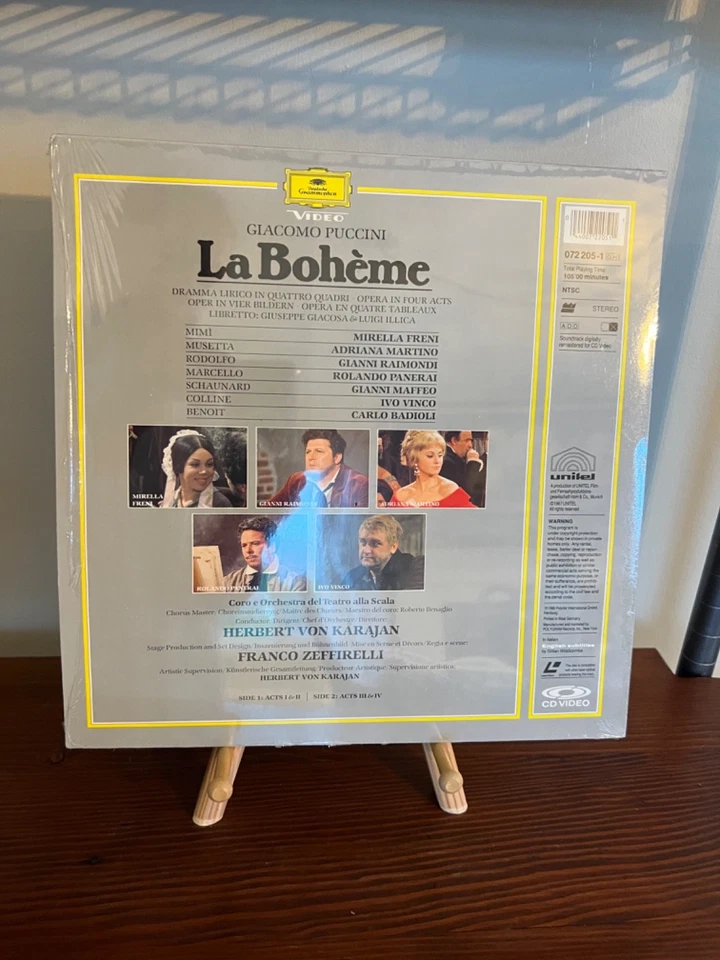 Puccini's La Boheme Laser Disc, LD, Karajan, Zeffirelli, Opera, Subtitled, NM - Image 4 of 4
