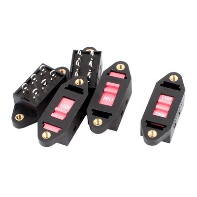 5 Stk AC 110V-220V 6 Stift Terminals DPDT Voltage Selector Folie wechseln