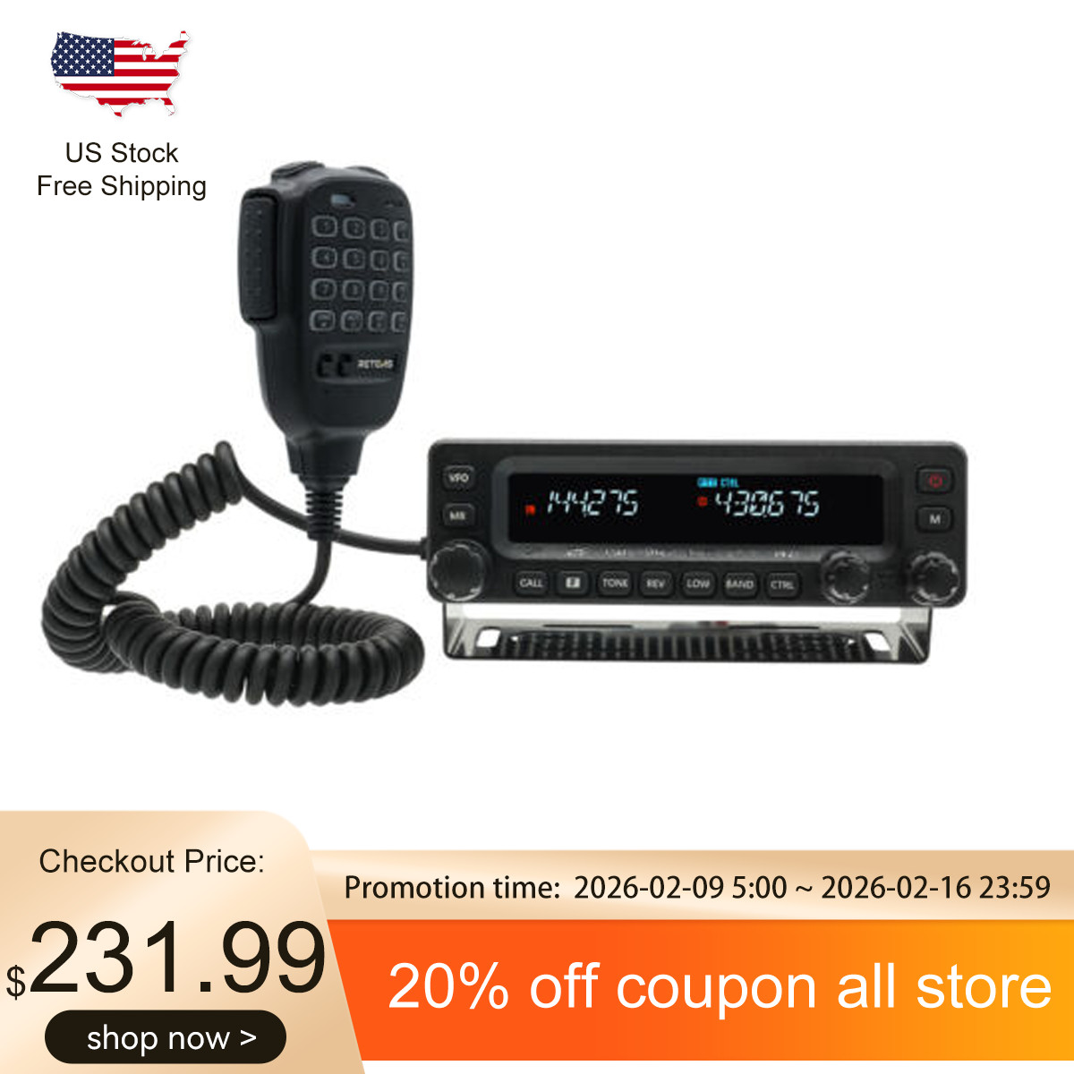 Cross-band Repeater Mobile Transceiver For Camp