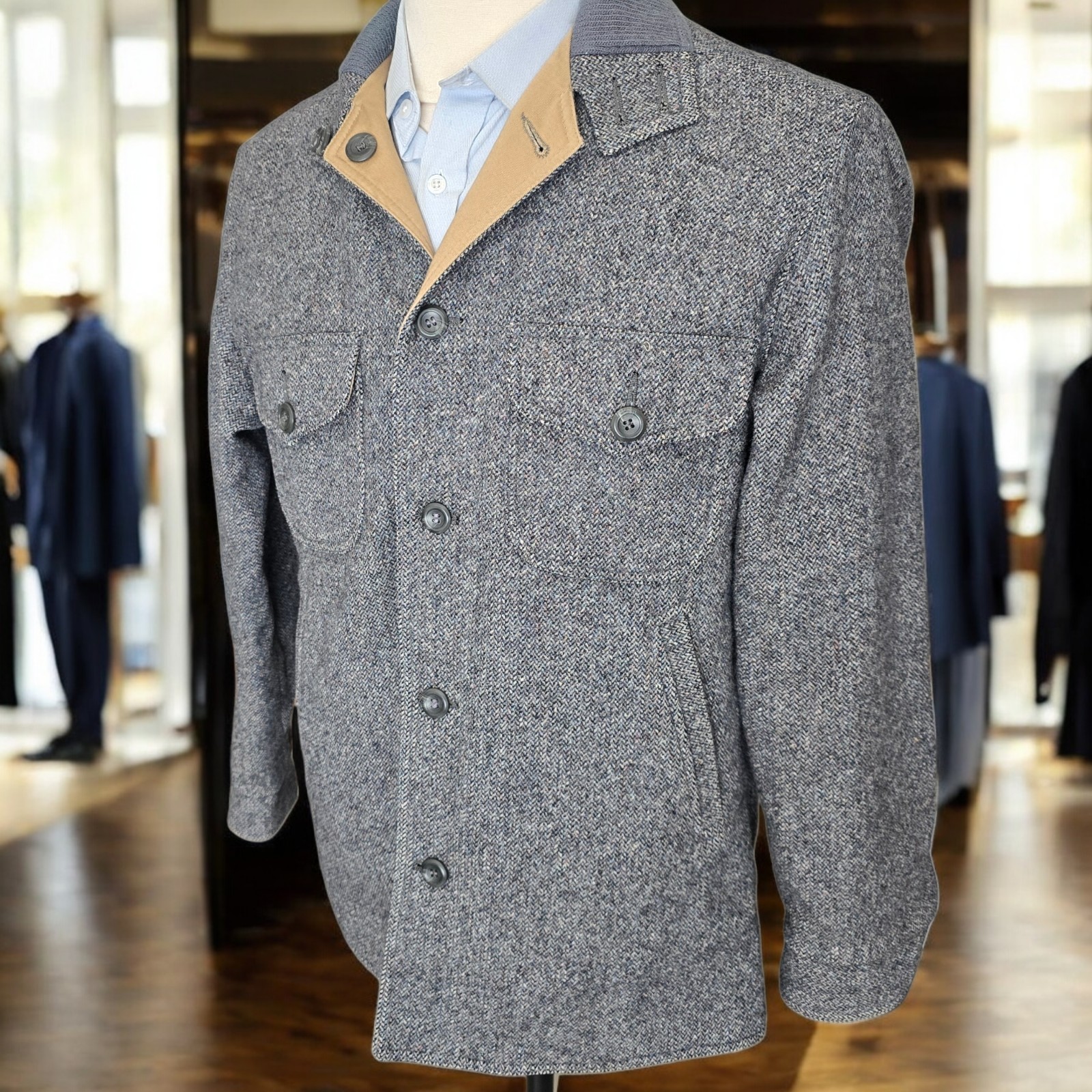 Vintage Pendleton Tweed Shacket Medium 1960s Reve… - image 4