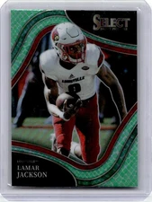 2022 Lamar Jackson Panini Select Draft Picks Field Level Dragon Skin Ravens SSP