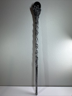 Merlin The Wizard Sorcerer Twisted Vines Staff Cane w/Gray Matter Orb 35 