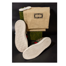 Gucci Ace Mens GG Crystal Canvas Beige Low To...