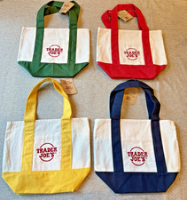 Trader Joe's Mini Canvas Tote Bag Set Of 4 RARE LIMITED In Hand, Fast shipping!!