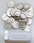 1950s Washington Silver Quarter Bright Full Roll of 40 coins #U338