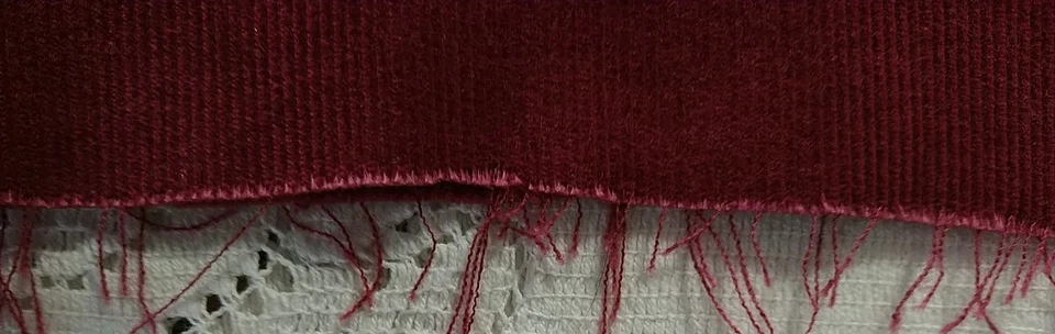 Burgundy Fine Wale Cotton Corduroy Fabric 27" L x 47" W - Image 3 of 4