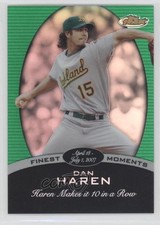 2008 Topps Finest Finest Moments Green Refractor 61/199 Dan Haren #FM-DH 0c6