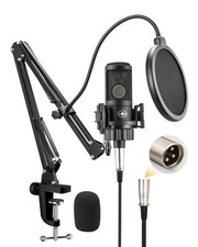 XLR Podcast Microphone, Professional Cardioid Studio Condenser Microphone XLR wi
