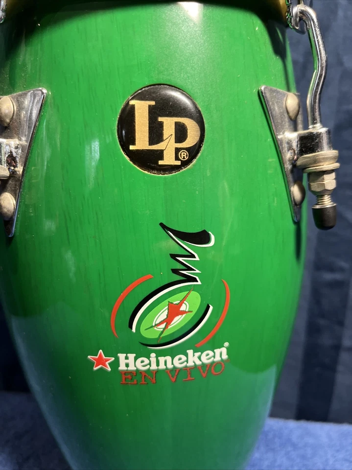 11” Latin Percussion LP Conga Drum. Heineken EN VIVO. Green    S4 - Image 2 of 4