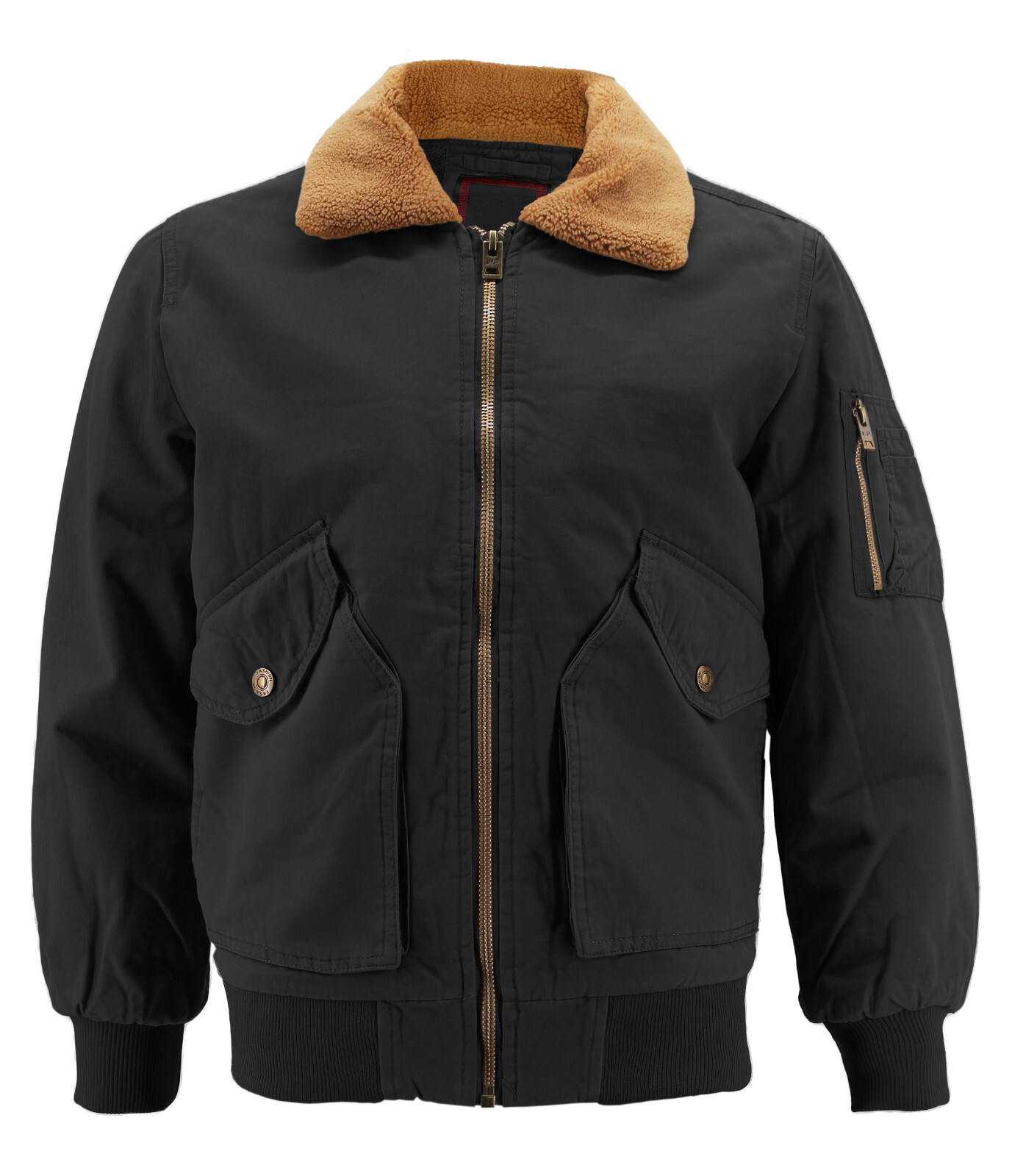 Мужская летная двухцветная хлопчатобумажная куртка-бомбер на молнии с подкладкой из шерпа