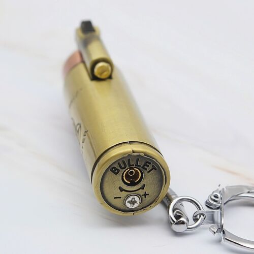 Feuerzeug Gas Bullet Gold Patrone Kugel Retro Lighter Vintage Geschenk Weihnacht - Bild 4 von 8