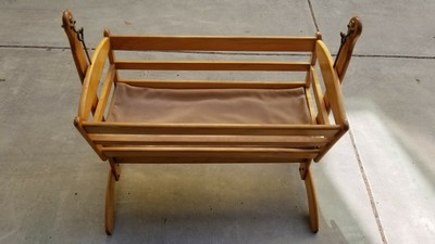 wooden bassinet rocker