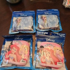 Lot of 4, 3-Packs of Disney FROZEN and Princesses Washable Kids Face Masks, NEW