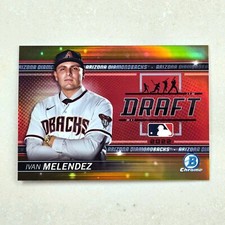 2022 Bowman Draft IVAN MELENDEZ Bowman Draft Night Gold Refractor #/50 D-backs