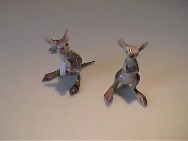 VINTAGE 1960's HAGEN RENAKER MINIATURE PAPA AND MAMA KANGAROO