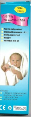 Digital LCD ElectronicThermometer Baby-Adults Body Oral CelsiusFahrenheit 60 Sec