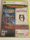 BioShock + The Elder Scrolls IV: Oblivion (Xbox 360, 2009) CIB Complete