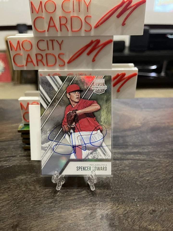 2017 ELITE EXTRA EDITION AUTO SPENCER HOWARD Phillies Rangers - Image 2 of 4