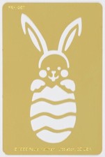 Easter Bunny In Egg Metal Stencil From Hot Off The Press