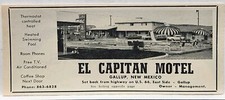 1964 El Capitan Motel Gallup New Mexico US 66 Print Ad Man Cave 5