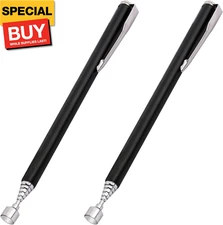 2Pcs Magnetic Telescoping Pick-Up Tool with Pocket Clip 3 Lb Extendable Magnetic