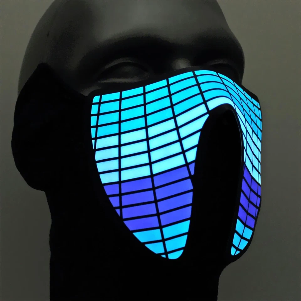 LED Festival-Maske ®Ucult leuchtende Equalizer DJ-Masken Raves Konzerte Party  