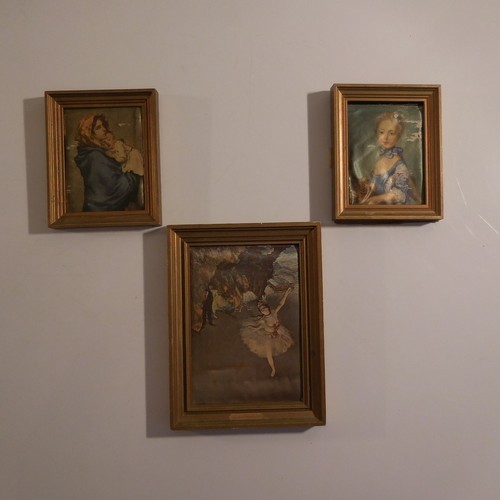 3 Reproductions Ferruzzi Virgin and Child Perroneau Young Girl with Cat N3059 - Picture 12 of 12