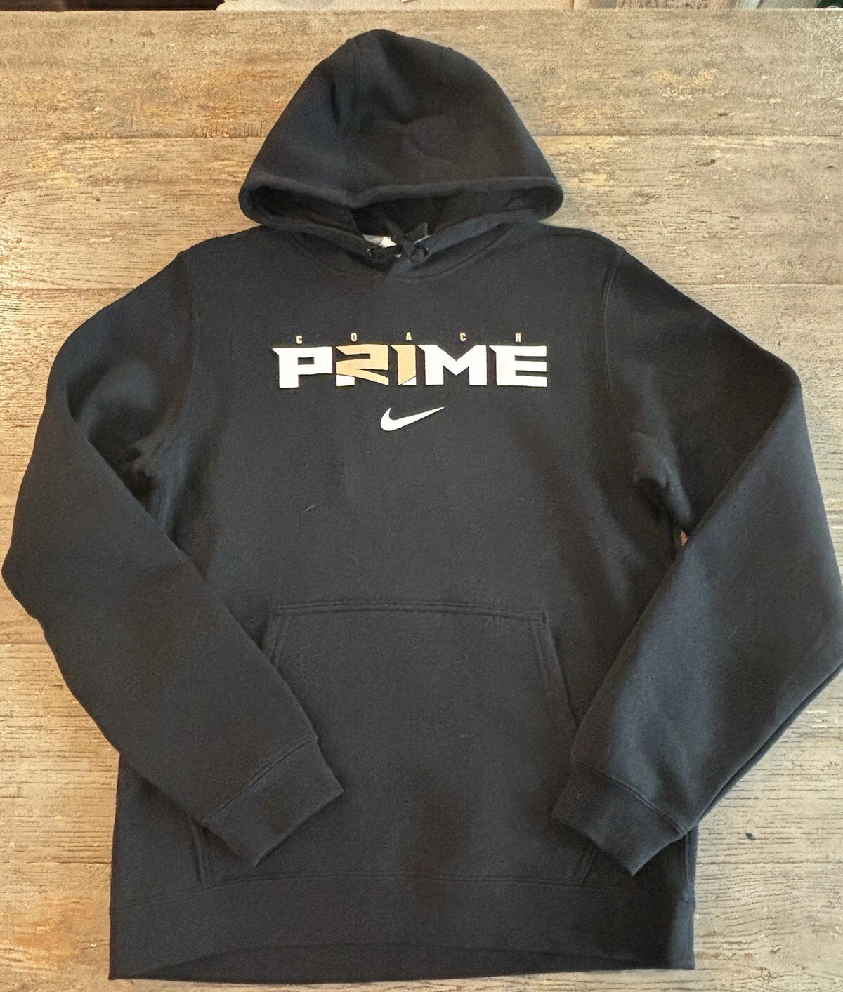 Felpa con cappuccio Nike Colorado Buffaloes Coach Prime Deion Sanders uomo piccola nuova con etichetta