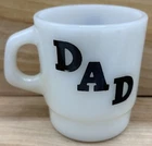 Vintage White Milk Glass Coffee Tea Mug Cup Termocrisa Greatest Dad