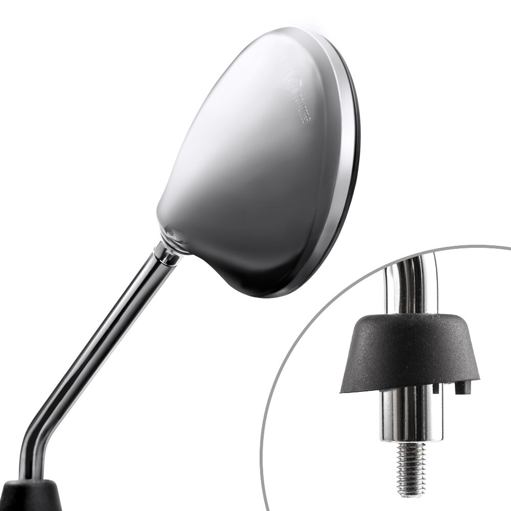 -OE replacement convex mirror steel LEFT HAND x1 fits Piaggio Liberty 50 4stroke