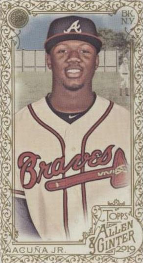 2019 Topps Allen & Ginter - Ronald Acuña Jr. #25 Mini Gold for