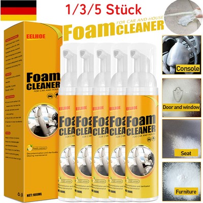1/3/5 Stk Multi-purpose Foam Cleaner Car Interior Home Cleaning Foam Spray 100ml