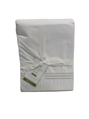 Pottery Barn Grand Embroidered Duvet Cover White Queen Full New 92x Gray Marks Ebay