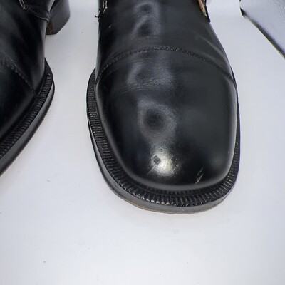 Black CIRO SCHIANO Leather Captoe Monk strap Dress Shoes Men  display picture 3