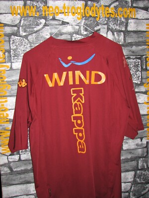 Maillot De Football Vintage Kappa AS Roma - Manches Longues, Taille XL, Occasion En Bon État