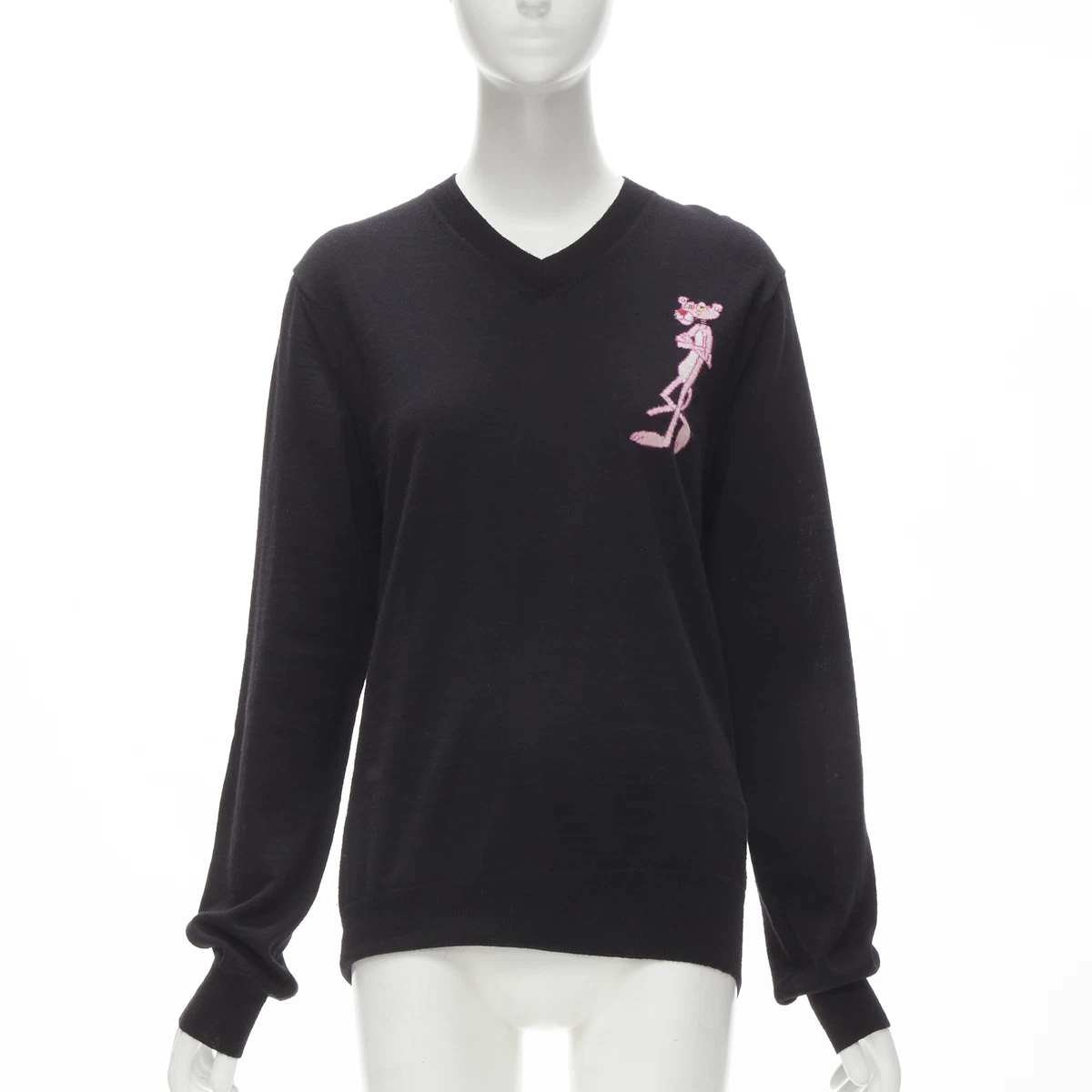 COMME DES GARCONS HOMME PLUS Ever Green Pink Panther black sweater