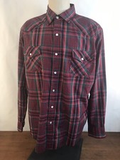 Southern Classics Plaid Pearl Snap Long Sleeve Cowboy Shirt Mens XL NC5 