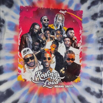 ROLLING LOUD Miami 2022 Shirt Tie Dye Mens Size LARGE | eBay