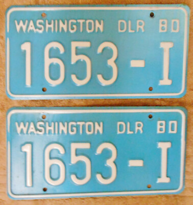 vintage license plates washington state