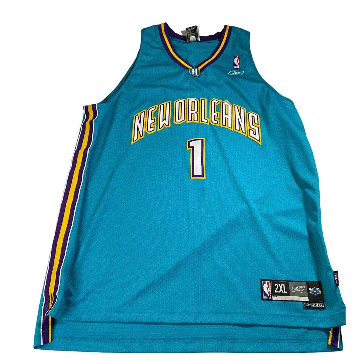 Reebok Baron Davis New Orleans Hornets Away Authentic Jersey Men s