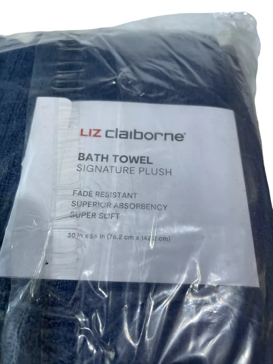 Liz Claiborne Signature Plush Bath Towel Collection, One Size , Blue