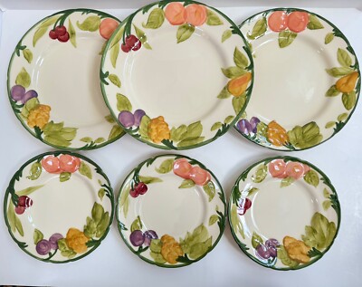 Vintage Franciscan Fresh Fruit Dinner+ Salad Plates 8” EUC