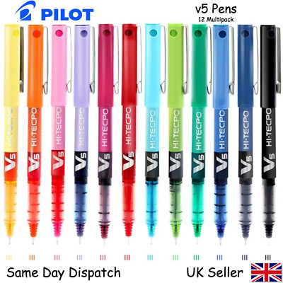 12x Pilot Hi-Tecpoint V5 - Tintenroller mit flüssiger Tinte 0,5 - alle Farben